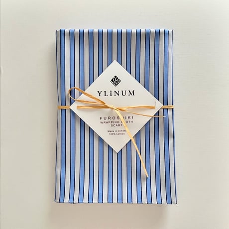 ドビーストライプのマルチクロス（L.BLUE*NAVY*WHITE）スカーフ・風呂敷