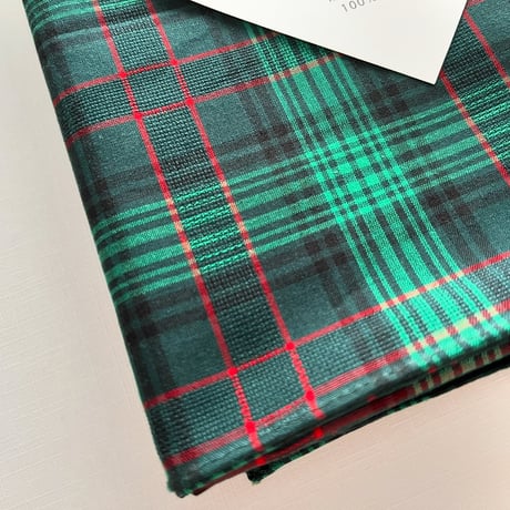 ドビーチェックのマルチクロス（GREEN*RED*BLACK）スカーフ・風呂敷