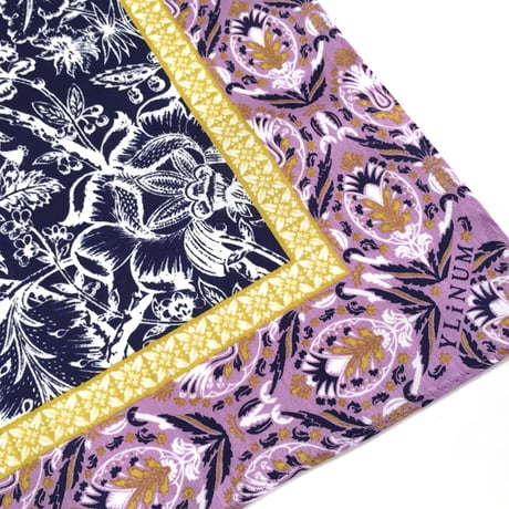 Lorez ハンカチ（NAVY*LAVENDER）