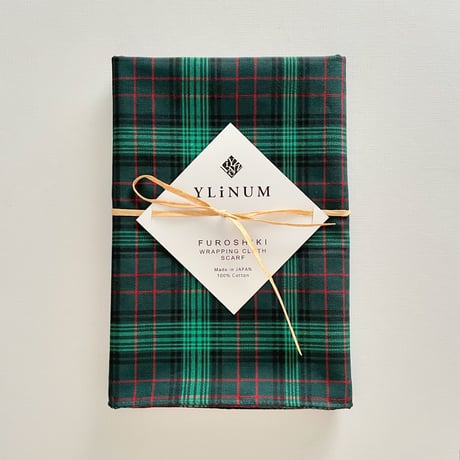 ドビーチェックのマルチクロス（GREEN*RED*BLACK）スカーフ・風呂敷