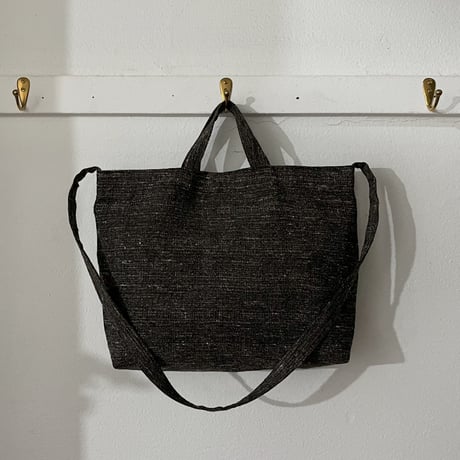 イングランド製ヴィンテージ生地のショルダートートバッグ（Coffee Bag : Caffè Latte BROWN）コーヒー染め | SANDÉMEREEN