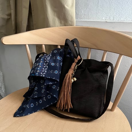 イングランド製ヴィンテージ生地のショルダートートバッグ（Coffee Bag : Espresso BROWN）コーヒー染め | SANDÉMEREEN