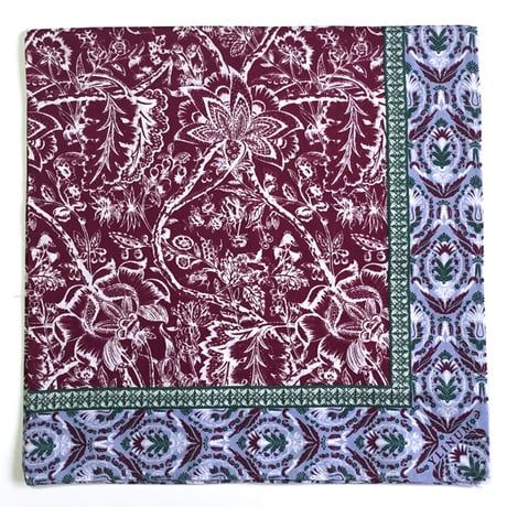 Lorez ハンカチ（BORDEAUX*L.BLUE）