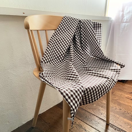 ギンガムチェックのマルチクロス（BROWN*WHITE）スカーフ・風呂敷