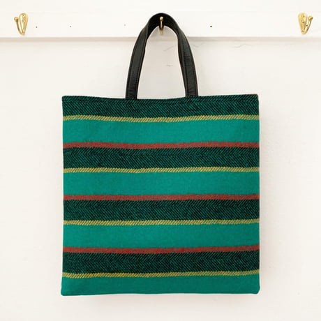 LP トートバッグ（Check GREEN）フランスヴィンテージ | SANDÉMEREEN