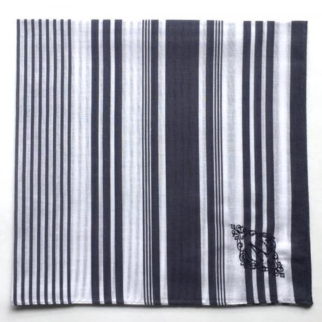 イニシャル刺繍STRIPEハンカチ（OLD NAVY）