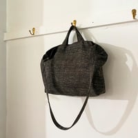 イングランド製ヴィンテージ生地のショルダートートバッグ（Coffee Bag : Caffè Latte BROWN）コーヒー染め | SANDÉMEREEN