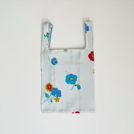 フランス製ヴィンテージシルク生地のバッグ（WHITE * Floral）