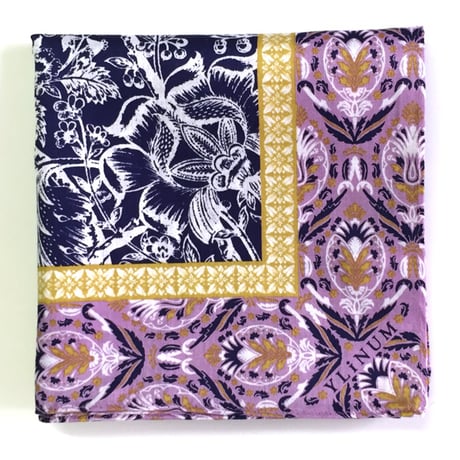 Lorez ハンカチ（NAVY*LAVENDER）