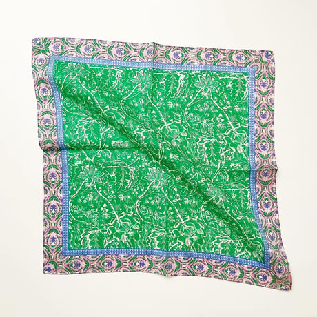 Lorez ハンカチ（GREEN*Lilac PINK）