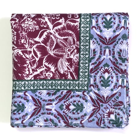Lorez ハンカチ（BORDEAUX*L.BLUE）