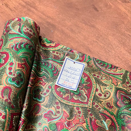 フランス製ヴィンテージ生地のシルクスカーフ（MUSTARD Paisley） | SANDÉMEREEN