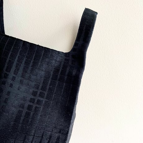 フランス製ヴィンテージジャカード生地のバッグ（BLACK - Check Jacquard） | SANDÉMEREEN