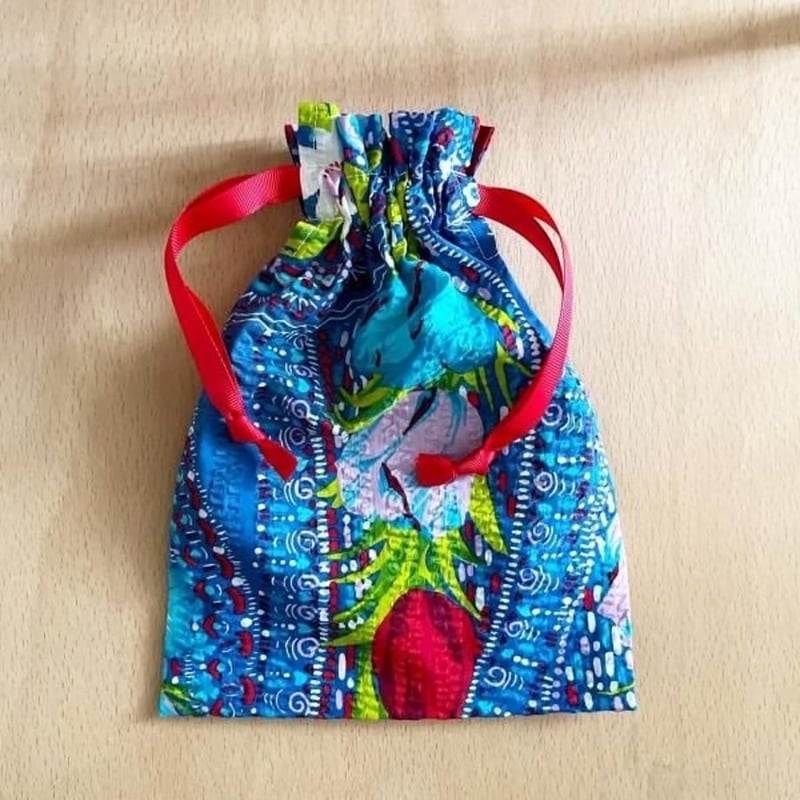 限定品　新品未使用　LUDLOW ストライプ　ドローストリングポーチ　巾着　刺繍 限定品 新品未使用 LUDLOW ストライプ ドローストリングポーチ 巾着