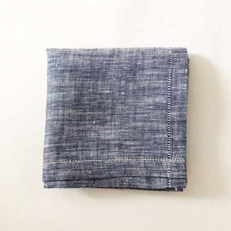 リネンシャンブレーハンカチ（NAVY）