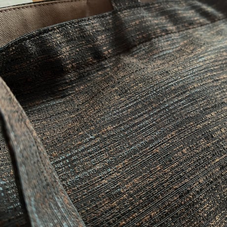 イングランド製ヴィンテージ生地のショルダートートバッグ（Coffee Bag : Espresso BROWN）コーヒー染め | SANDÉMEREEN