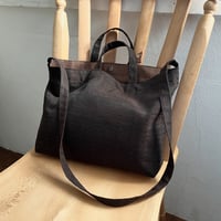 イングランド製ヴィンテージ生地のショルダートートバッグ（Coffee Bag : Espresso BROWN）コーヒー染め | SANDÉMEREEN