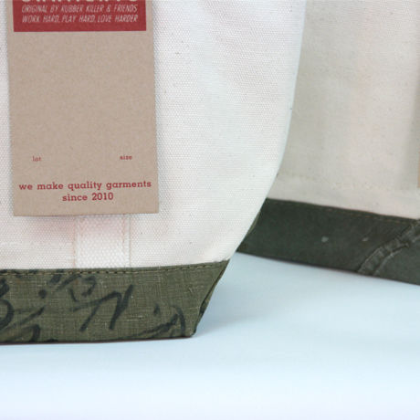 RUBBER KILLER & FRIENDS : Cotton Canvas Tote Bag w/ UsedMilitary