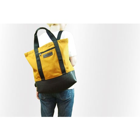 Manee : Backpack+Tote イエロー
