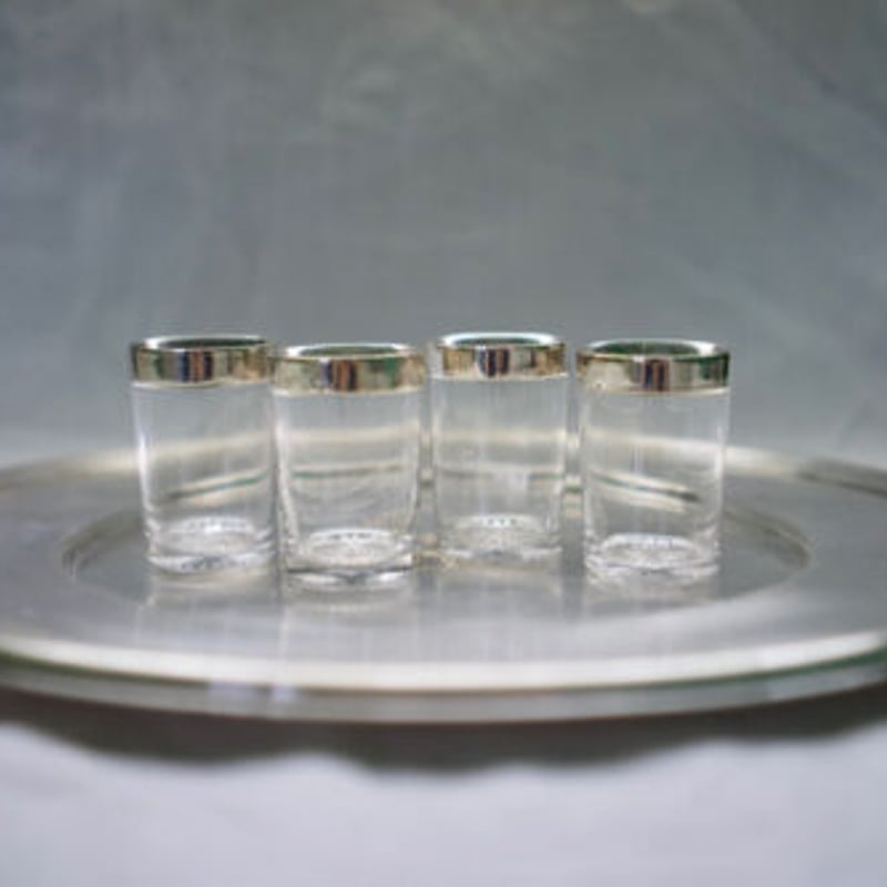 アンティーク ウイスキーショットグラス 4コ Set | Shoka: 