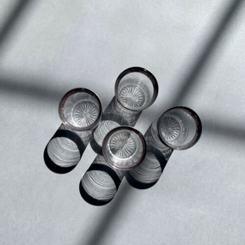 アンティーク ウイスキーショットグラス 4コ Set | Shoka: