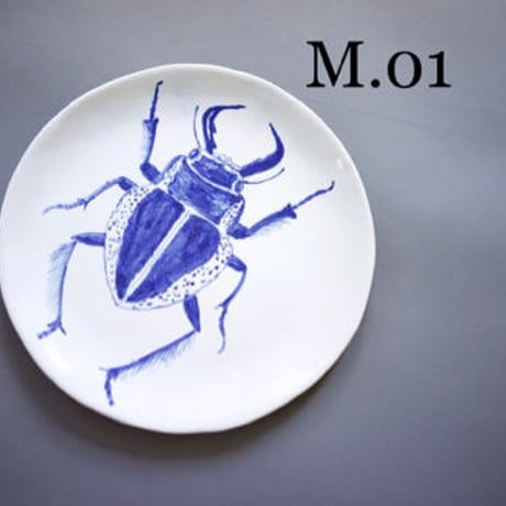 Magda Weldon　昆虫の絵皿　- M -