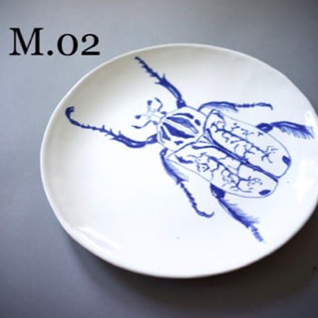 Magda Weldon　昆虫の絵皿　- M -