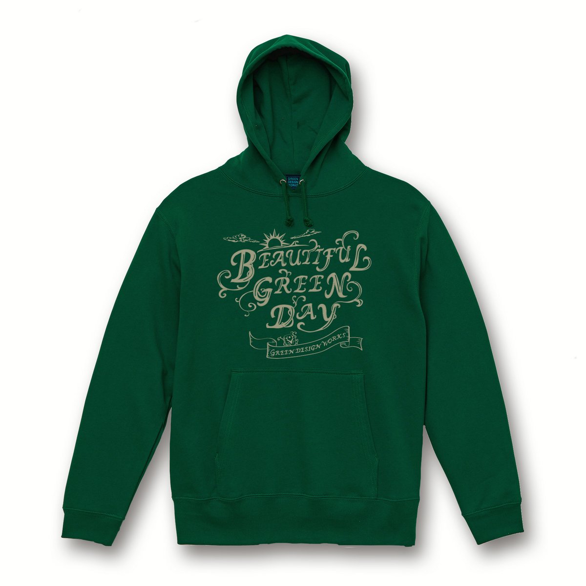 BEAUTIFUL GREEN DAY パーカー（グリーン） | GREEN DESIGN W