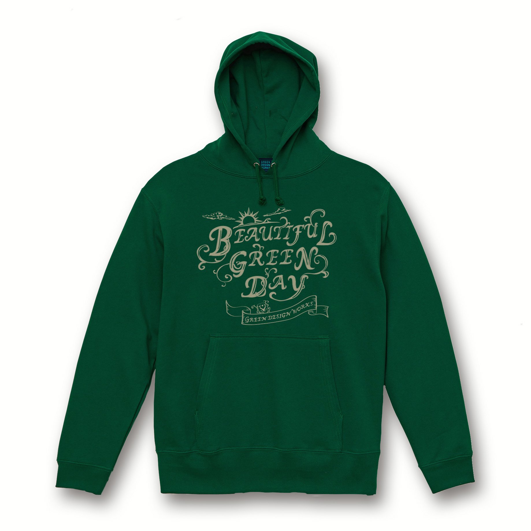 BEAUTIFUL GREEN DAY パーカー（グリーン） | GREEN DESIGN W