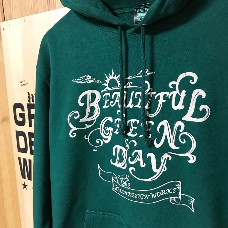 Green Day TOUR パーカー XLサイズ BEAUTIFUL GREEN DAY パーカー（グリーン） | GREEN DESIGN W