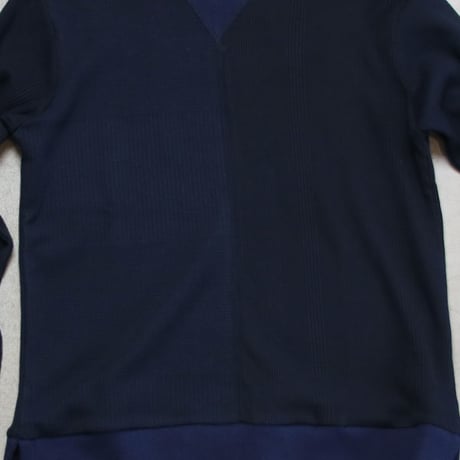 【RE PRICE/価格改定】[AUD1816] Upscape Audience BOROライク ランダムワッフル ガゼットクルーネックニット