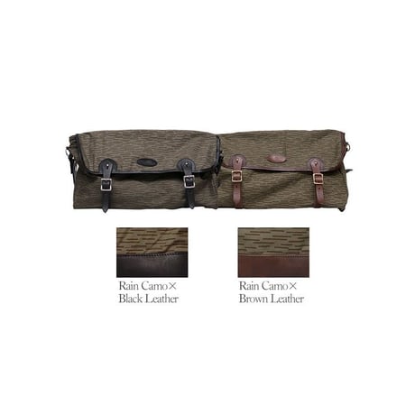 [AUD5057] Upscape Audience / VASCO デッドストックレインカモテント生地×Leather Fishing Shoulder Bag