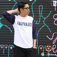 [AUD1834] Audience オールドプリント"HARVARD"ヴィンテージセットインベースボールアンダーTEE