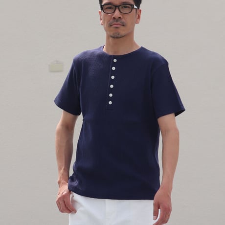 【RE PRICE/価格改定】[AUD1790] Upscape Audience 度詰ワッフルC/NヘンリーS/Sカットソー