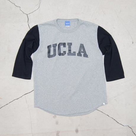 [AUD1835] Audience オールドプリント"UCLA"ヴィンテージセットインベースボールアンダーTEE
