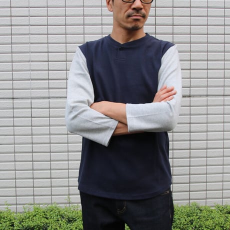 【RE PRICE/価格改定[AUD1635] Upscape Audience BSQソリッドBBアンダー7分袖カットソー