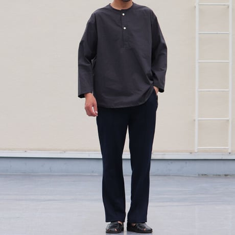 コットンツイルダンプ エアタンブラー クルーネック スリーピングシャツ【MADE IN JAPAN】『日本製』/ Upscape Audience [AUD6397]