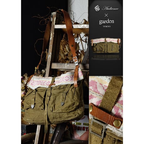 [AUD5032]  Audience × garden TOKYO チェコ軍ハンドメイドリメイクブランケット生地使いショルダーバッグ【MADE IN JAPAN】