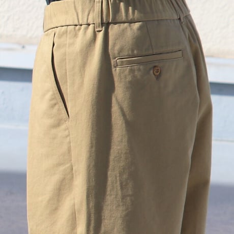 「岡山」クラシック チノクロス ヴィンテージ ワッシャー M52 2タック イージー ワイドパンツ【MADE IN JAPAN】『日本製』/ Upscape Audience [AUD3565]