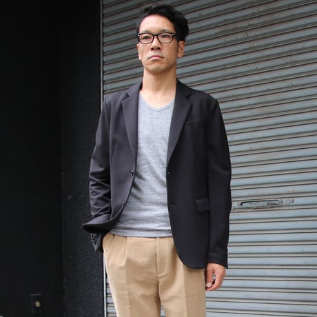 【RE PRICE/価格改定】[AUD1144] Upscape Audience ガラガラ紡Vネック長袖カットソー