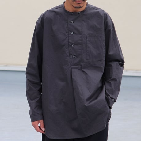 コットンツイルダンプ エアタンブラー バンドカラー コックシャツ【MADE IN JAPAN】『日本製』/ Upscape Audience [AUD6396]