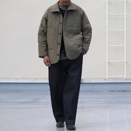 Teflon（テフロン）耐水撥水コットンタッチナイロン ウェーブキルト スタンドジャケット【MADE IN JAPAN】/ Upscape Audience [AUD7204]