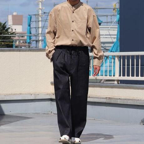 「備後」10.5oz セルヴィッチ 青耳ストレッチデニム M52 2タック イージー ワイドパンツ【MADE IN JAPAN】『日本製』/ Upscape Audience [AUD3567]
