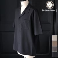 NaturemierTM(ナチュレミア)TECH リネンライクトロワッシャー オープンカラー シャツ【MADE IN JAPAN】/ Upscape Audience [AUD6604]