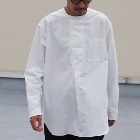 コットンツイルダンプ エアタンブラー バンドカラー コックシャツ【MADE IN JAPAN】『日本製』/ Upscape Audience [AUD6396]