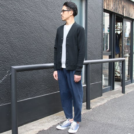 [AUD3337] Upscape Audience リネンキャンバスワイド　2タックアンクルパンツ