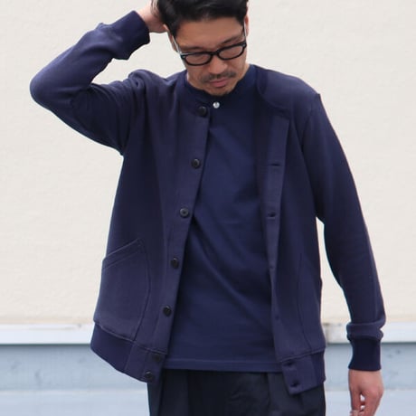 【RE PRICE/価格改定】[AUD2658] Upscape Audience ソフトエアー裏毛ノーカラーブルゾン