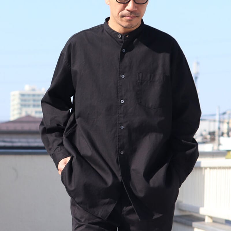 6オンス オックスフォード バンドカラー L/S ボクシーシャツ 6オンス オックスフォード バンドカラー L/S ボクシーシャツ