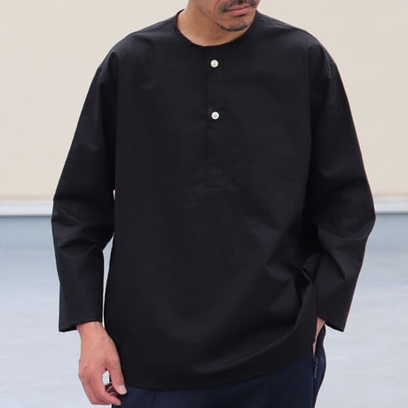 コットンツイルダンプ エアタンブラー クルーネック スリーピングシャツ【MADE IN JAPAN】『日本製』/ Upscape Audience [AUD6397]