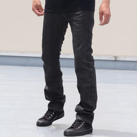 【価格改定】[AUD3303] Upscape Audience オーバーダイカラーデニムストレートタイトフィットパンツ